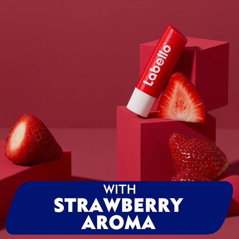 Labello بلسم الشفاه لابيلو بنكهة الفراولة - عبوة من 3 - Image 4